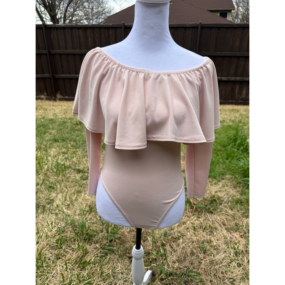 Pink off shoulder bodysuit